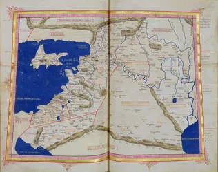 Ms Lat 463 f.111v-112r Mapa da Fenícia, Mesopotâmia e Babilônia
